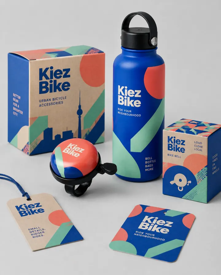 Kiez Bike Verpackung. Verpackung, Etiketten, Print. Für Verpackung und Etiketten im Shop.
